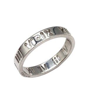 TIFFANY & CO. White Gold Diamond Atlas Ring